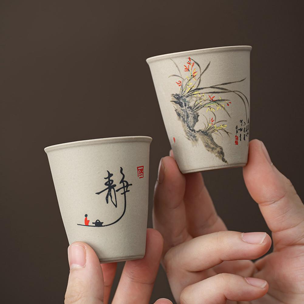 Retro Old Pottery Ceramic Teacup Premium Quality Ceramic Craftsmanship For Chinese Traditional Gongfu Tea Ceremony