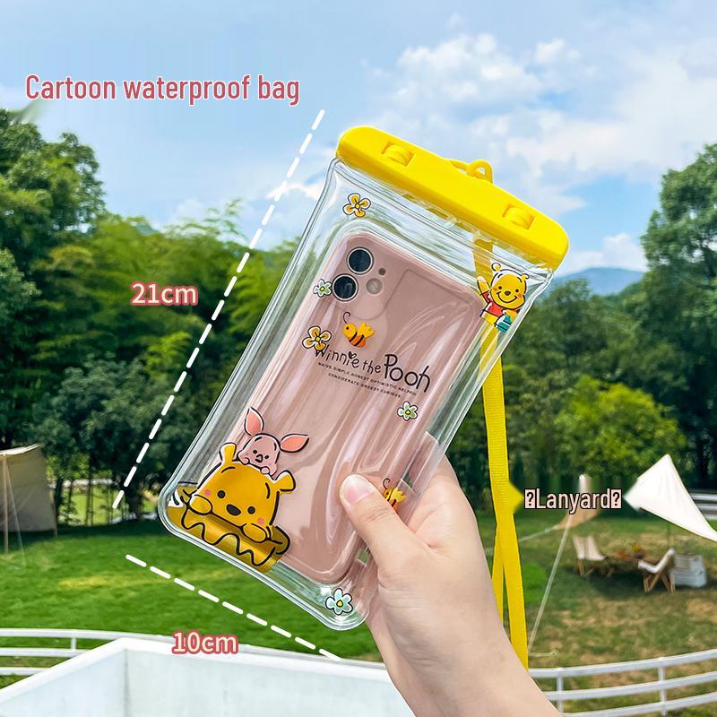 Waterproof Touchscreen Phone Pouch for Swimming and Rafting - Self-Sealing Transparent Case