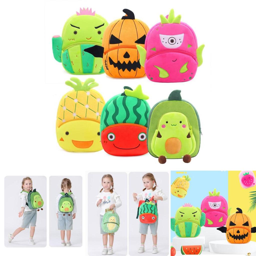 Lovely Cartoon Fruit Backpack For Kids 2-4 Years Old Plush Shoulder Bag Direct Sale Factory