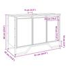 Bathroom Vanity Cabinet Smoked Oak 91 x 35 x 60 cm Engineered Wood
