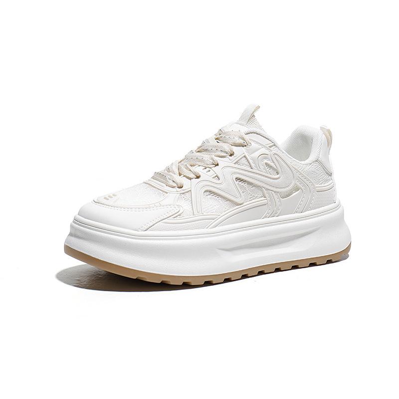 Summer New Korean Style Ins Breathable White Shoes Women's Low-Top Casual Board Shoes Platform Platform Shoes Zy1807