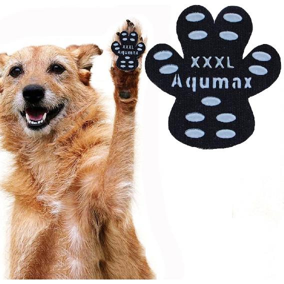 Dog Paw Protector Gripper Traction Pads,Dog Paw Covers,Foot Stickers in Summer Hot/Winter Cold Pavement,Dog Shoes Booties Socks Replacement,12 Sets