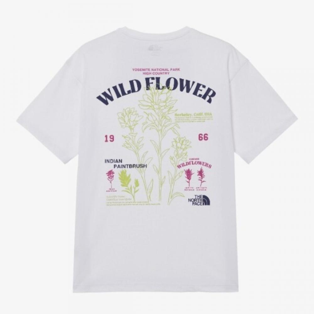 

North Face Short Sleeve Tee Vqj Nt7ur08k Floral Short Sleeve Round Tee White 090S