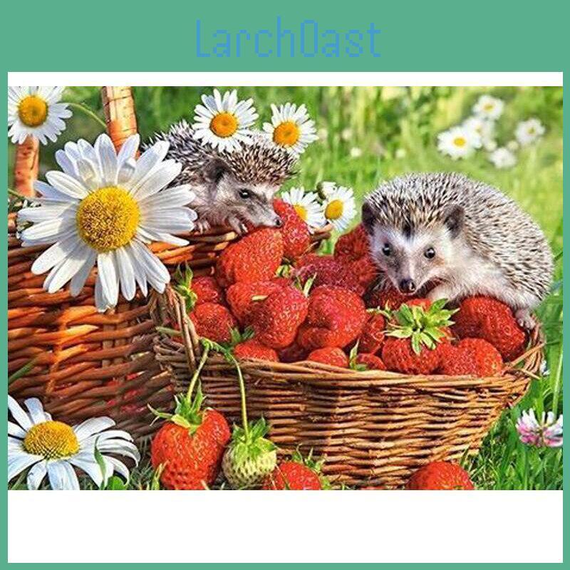 Diy Painting 5d Strawberry Diamond Hedgehog Embroidery Full Display Cross Stitch