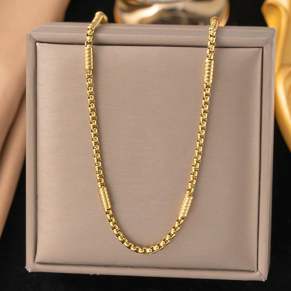 Stainless Steel Fashion , Hip-hop Style, Minimalist Charm Chain, Necklace, Bracelet, Women's and Men's Accessories