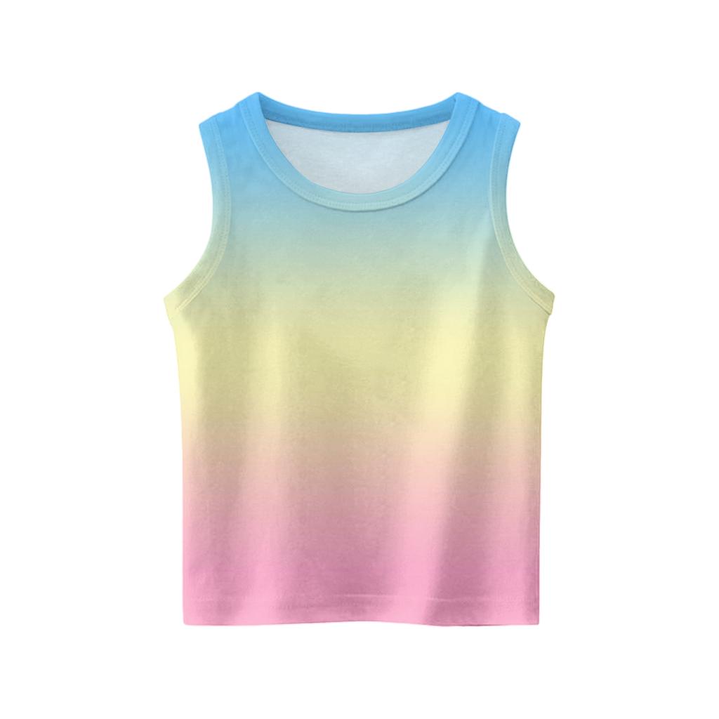 Girls  Kids Summer Crewneck Sleeveless Shirts Tank Tops