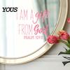 Removable Glass Decor for Home Inspirational Quote Decals Mirror, Motivational Saying Affirmation Stickers, Waterproof Static Cling Mirror Stickers