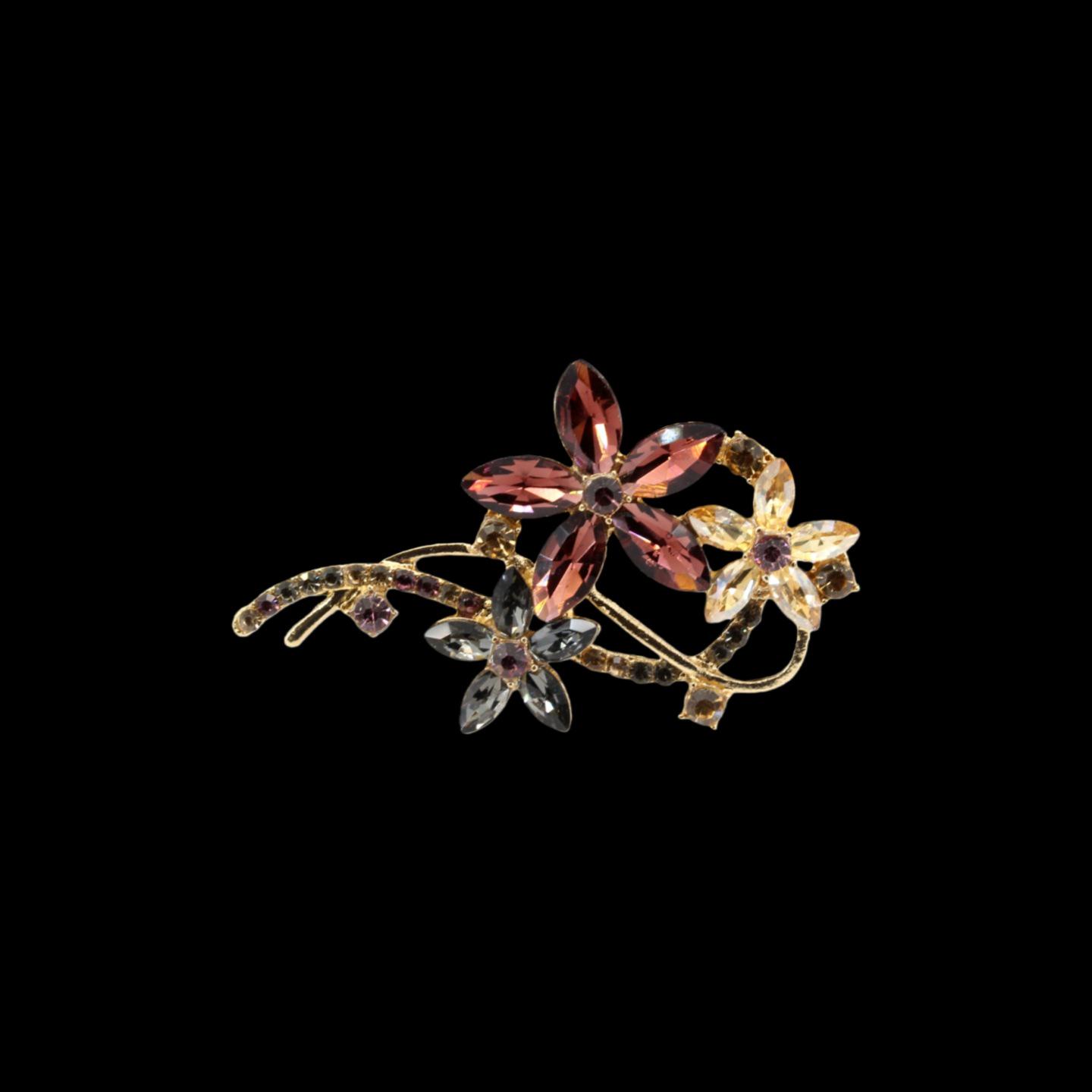 Elegant Rhinestone Crystal Flower Brooch: Cross-Border, High-End Fashion for Women s Luxury Suit Coats