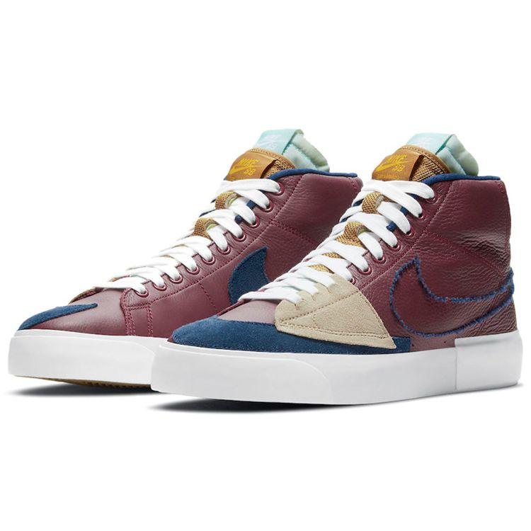 Nike Zoom Blazer Mid Edge SB Team Red Navy Men Sneakers Light-Dew Summit-White DA2189-600