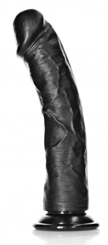 Gode Mega Curved RealRock 25 x 5.6cm Noir - Real Rock Ultra Skin - Dildos XXL - Largeur + de 8cm