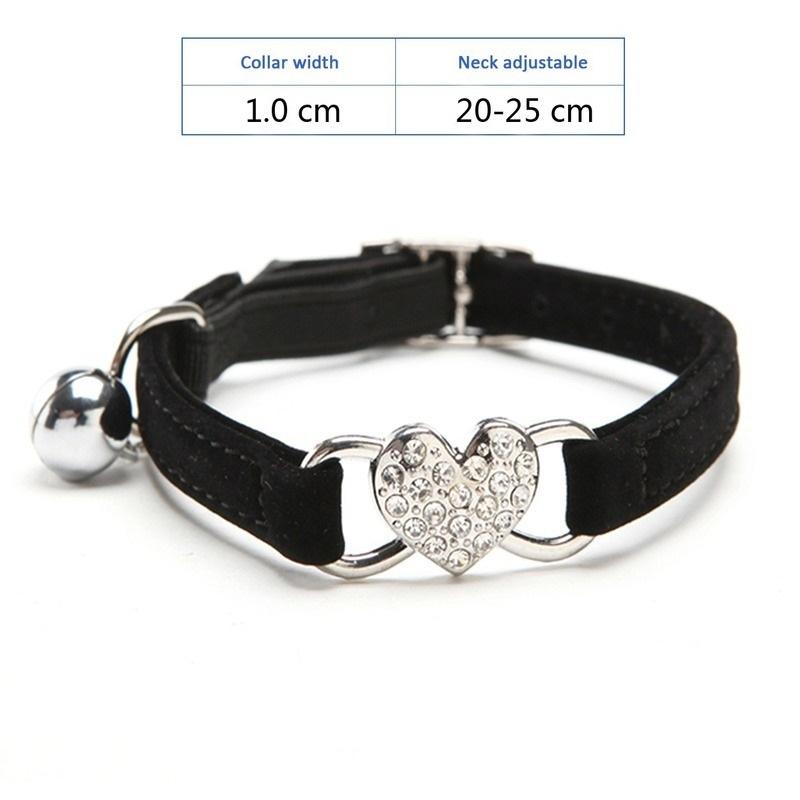 Cat Collar with Bell Necklace for Cat Strap Kitten Collar Breakaway Dog Collar Anti-strangling Armrests for Cat Necklace MBO05