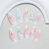 Three-dimensional light flower blush pearl fine flash sweet versatile European and American ins style removable wearable armor 24 pieces