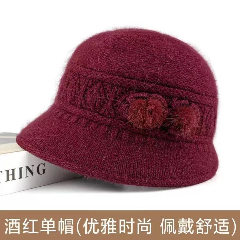 Hat Winter Lady Fleece Warm Knitted Wool Hat Old Hat Fleece Ear Protector