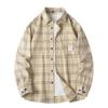 Männer Hemd Plaid Lose Straße Langarm Casual Shirt Schwarz Übergroßen Weiche Hemd Frühling Herbst
