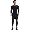 Under Armour Koszulka treningowa męska z długim rękawem HeatGear® OG Compression z logo, z okrągłym dekoltem, dopasowana, czarna 1387696-001