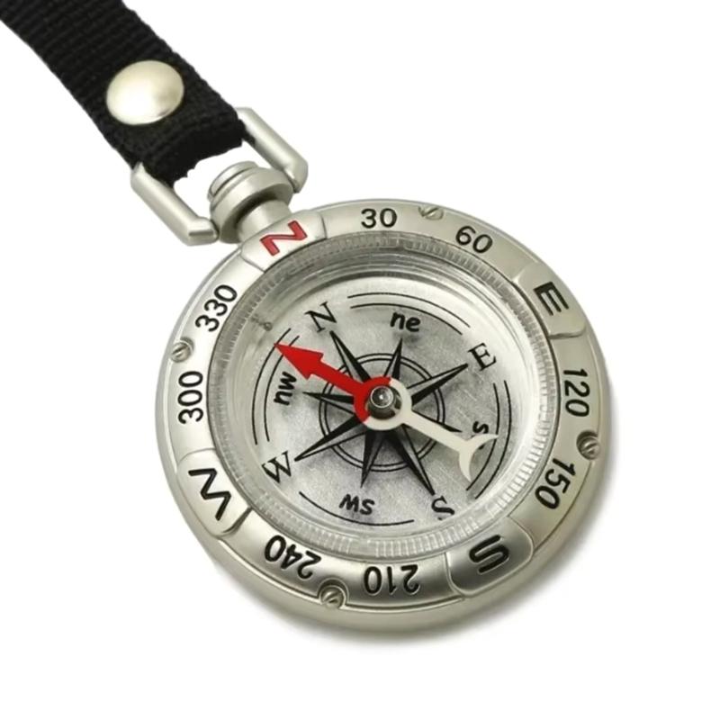 Outdoor Camping Pocket Compasses Zincs Alloy Pocket Compasses With Lanyard Keychain Navigation Tool Climbing Equipment