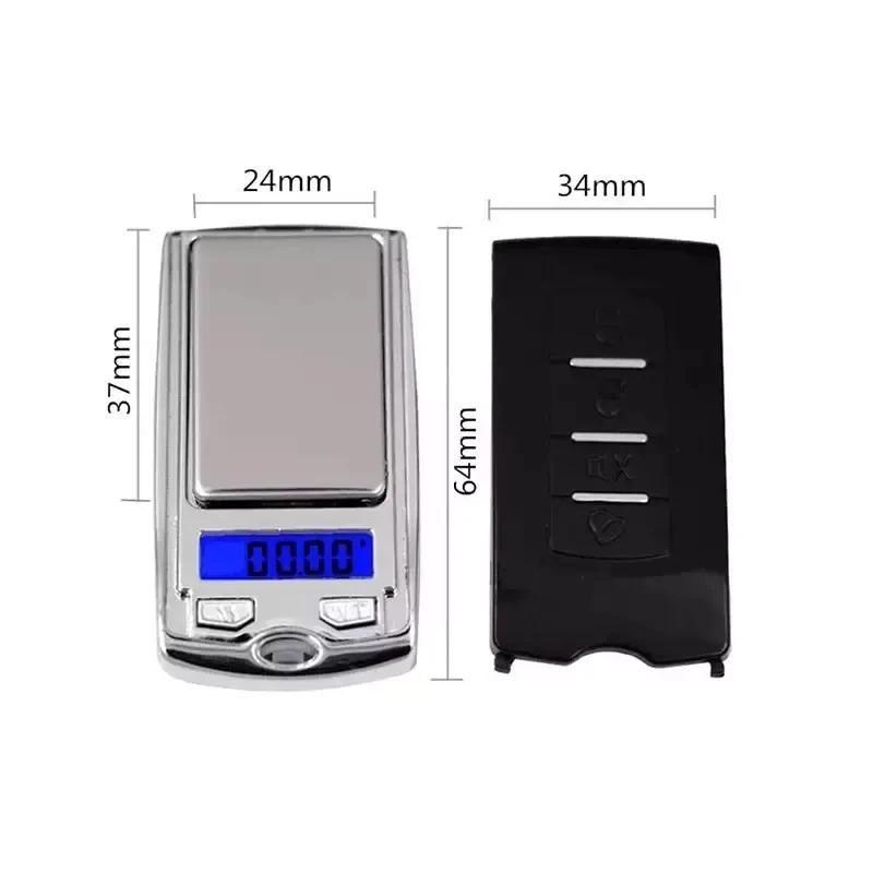 200 g/0,01 g Präzisionswaage für Schmuck, Autoschlüssel, Miniwaage, tragbare elektronische Waage für Schmuck mit LCD-Display