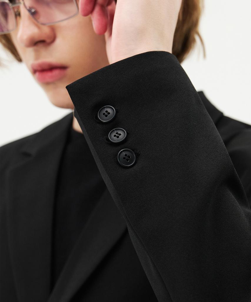 Topboy Essential Oversized Single Blazer Black