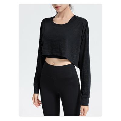 Camiseta holgada de manga larga deportiva para mujer