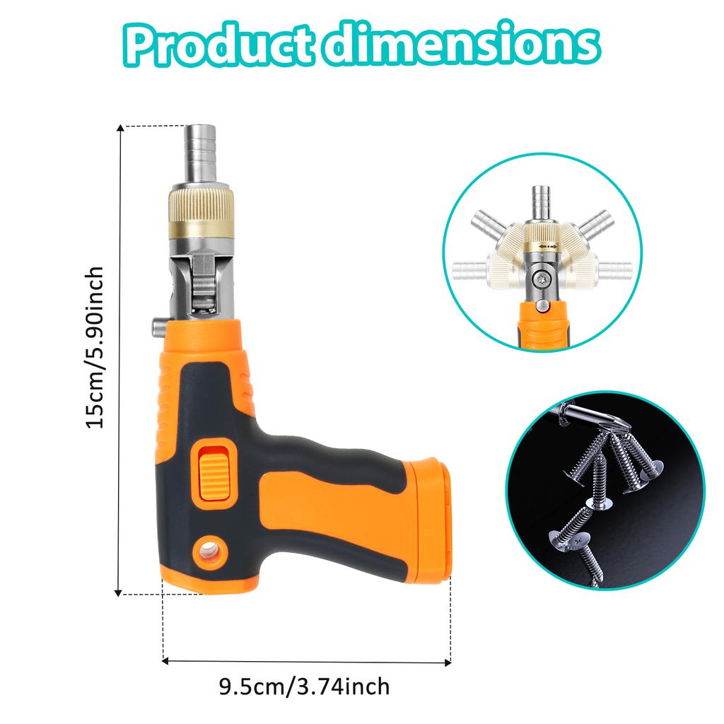 Ratcheting Screwdriver Set with Adjustable Handle 45° 90° 180° Foldable 16 in 1 Multi Screwdriver Set Ratcheting Screw Driver