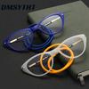 Men Women Anti Blue Light Cat Eye Hanging Neck Reading Glasses Silicone Soft Rope Anti-lost Scalable Portable Reading Eyeglasses