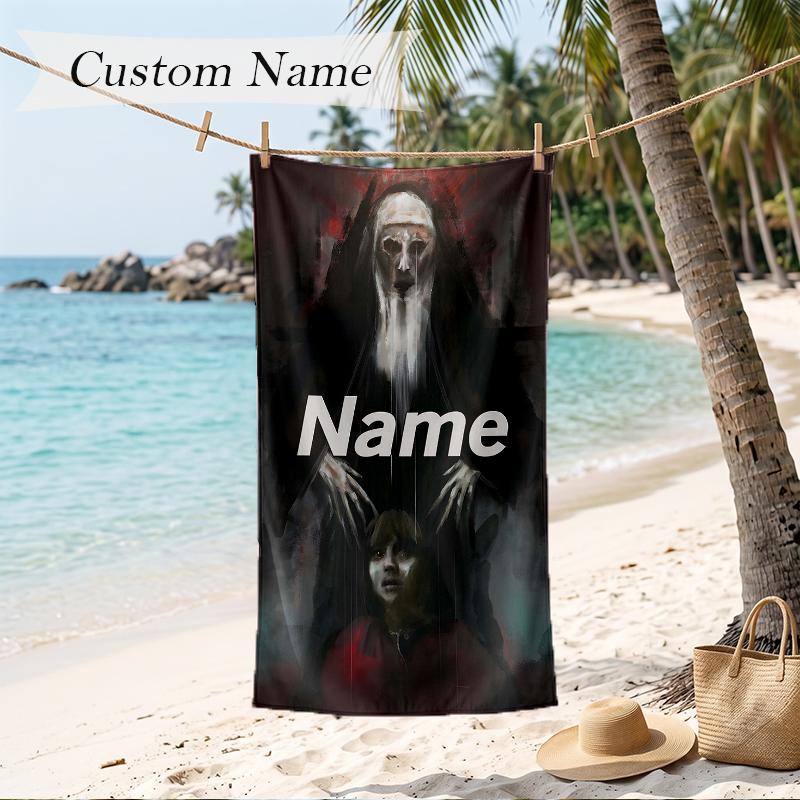 The NUN Custom Name Printed Beach Towel Personalized Soft Towel For Swimming Beach Travel