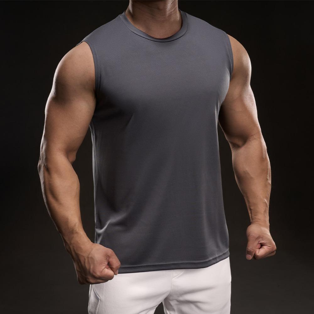 Simple Casual Short-sleeved T-shirt Fashionable Sporty Slim Elastic Fitness Outdoor Fitness Round Neck T-shirt