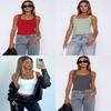 Y2k Sexy Crop Top With High Elastic Polyester For Streetwear Girls