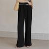 Spring and Summer New Cotton Hemp Loose Elastic Waist Women's Wide Leg Pants