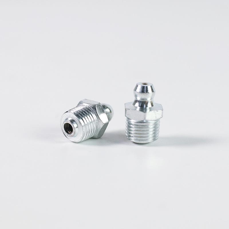 1/8-27 NPT Carbon Steel Grease Nipple, Galvanized, SAE J534 American Thread, Grease Gun Nozzle Lubrication Tool.