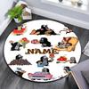 Custom Name,The Little Mole pattern round rug,Carpet Rug for Living Room Bedroom Playroom ,Non-slip Floor Mat,Holiday Gifts and Birthday Gifts.