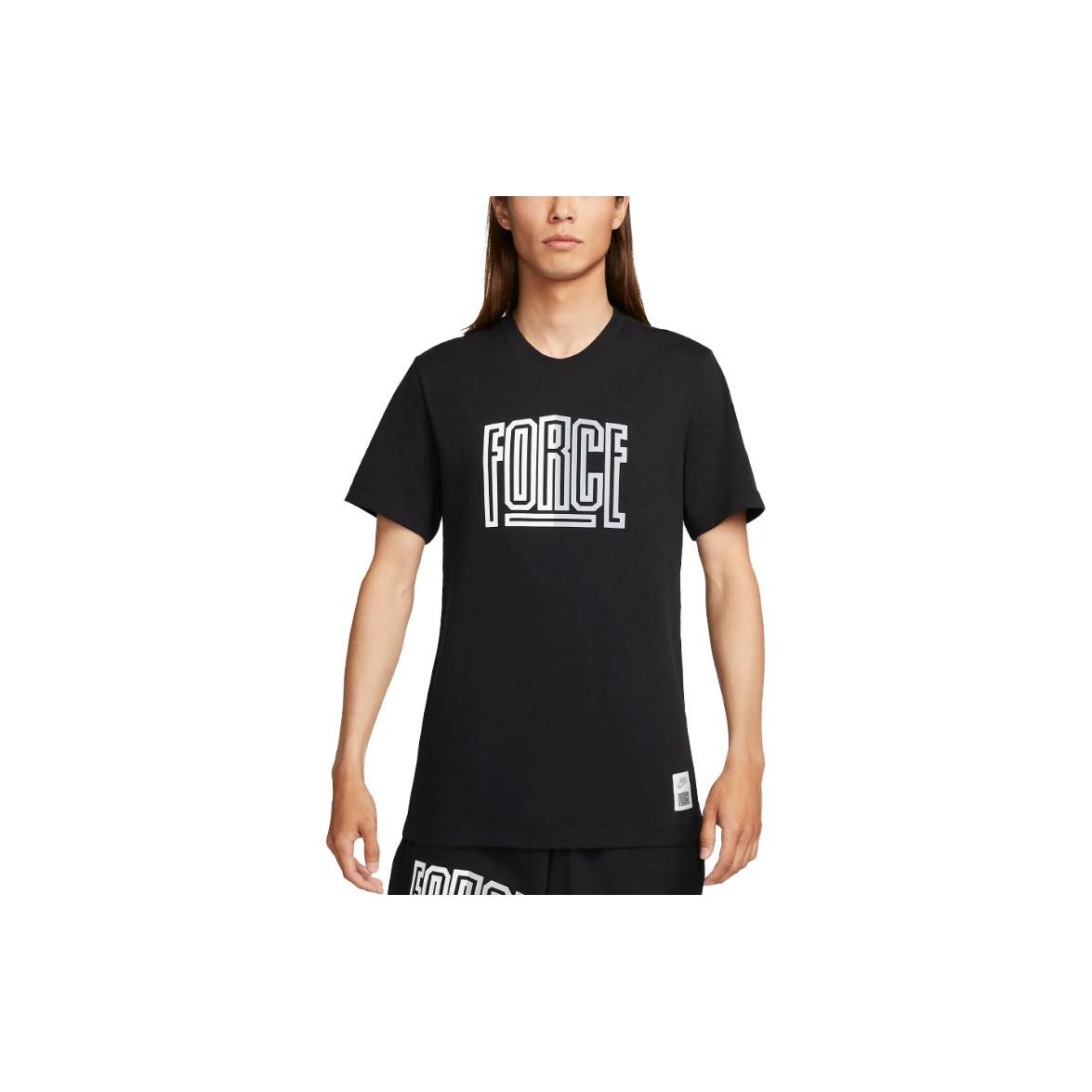 

Nike Letter Round Neck Pullover Short Sleeve T-Shirt Men Tops Black FJ2313-010