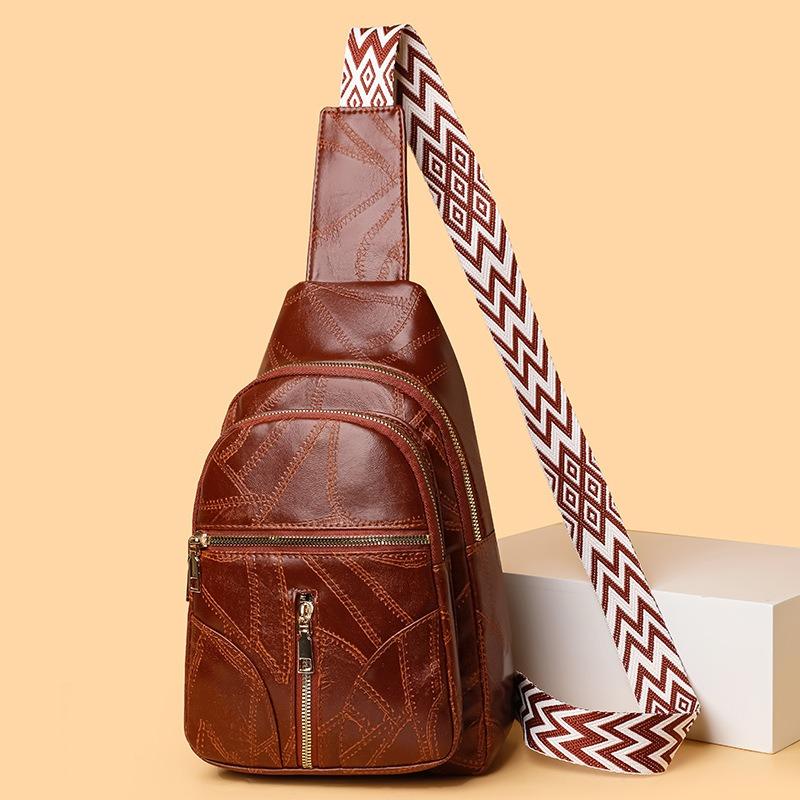 Leisure Large Capacity PU Soft Leather Crossbody Bag