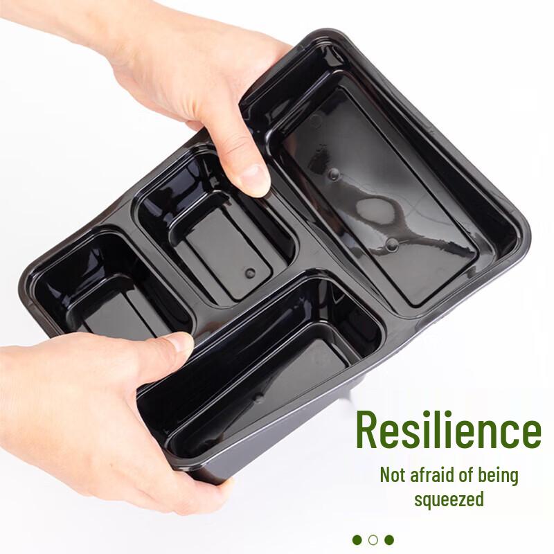 Einweg durchsichtige 4-Fächer Mahlzeitenvorbereitungsbehälter - 150 Sets