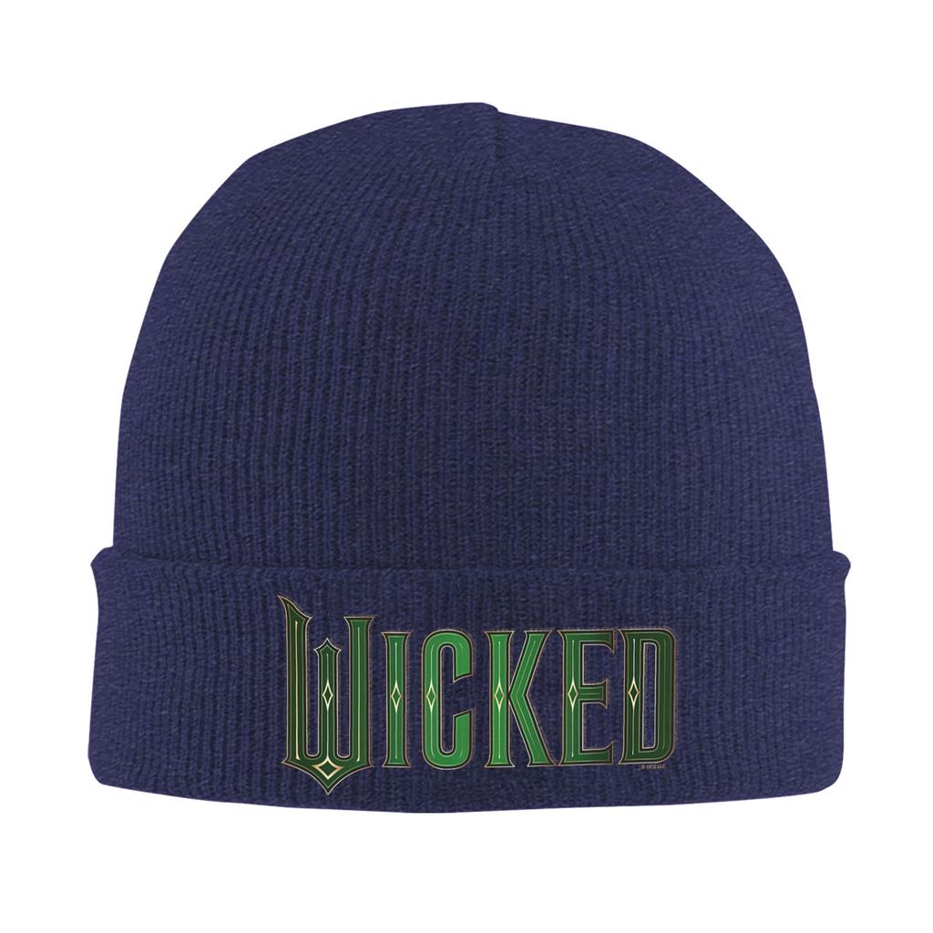 Wicked Movie Logo Emerald Green Beanie Hats Knit Hat Men Women Street Warm Caps Spring Hippie Design Bonnet Hats