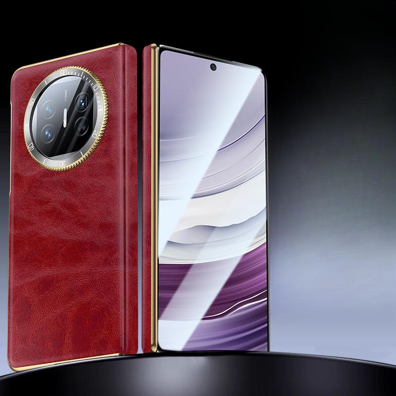 

Чехол для телефона Huawei MateX6, Часы, Декомпрессионный объектив X5, Гальваническое покрытие X3, Мужской кожаный чехол для бизнес-центра с осью против падения Huawei Mate X3