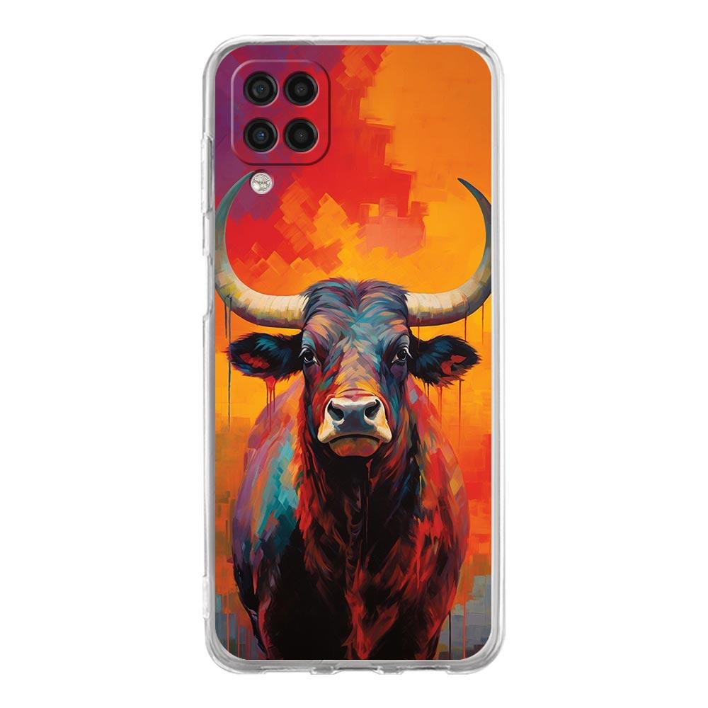 Mobilskal För Samsung Galaxy A13 A33 A35 A55 A73 A53 A23 A51 A71 A21S A72 A31 A41 A05s A03S A15 A25 5G Genomskinligt Skydd Tjurbjur Djur