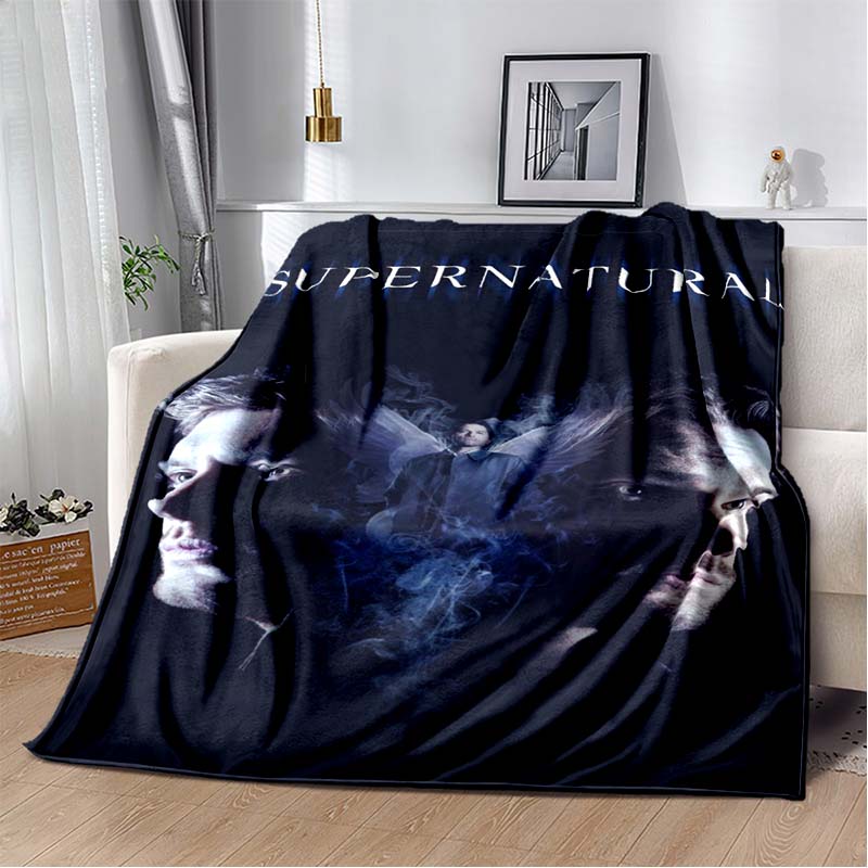 2026 New Supernatural Dean Sam Printed Blanket flannel Sofa Bed Cover for Four Seasons Comfortable Sleep Portable Warm Blanket