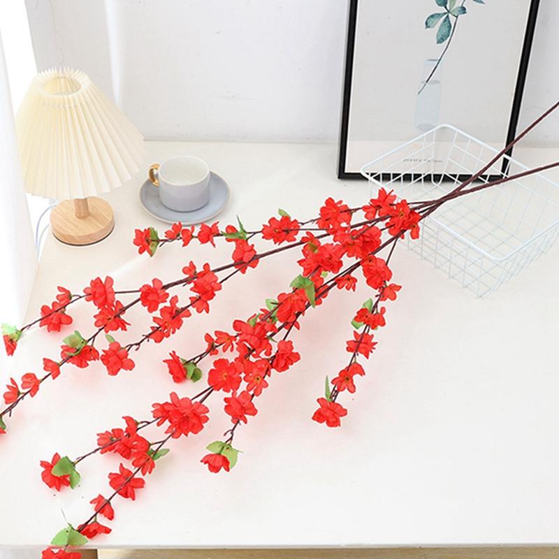Sakura Künstliche Blumen Bouquet für Garten Party Hochzeit Ehe Dekoration Home Zimmer Decor Gefälschte Blumen Tisch Vase Ornament