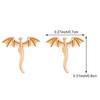 Fashion Small Dragon Studs Earrings Statement Earring Copper Texture Ear Studs Ears Accessory Present for Woman and Girl