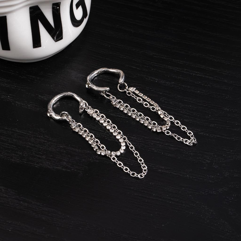 Tassel Chain Long Sweet And Cool Dark Wind Cold Wind Female Cool Ear Clip Jewelry