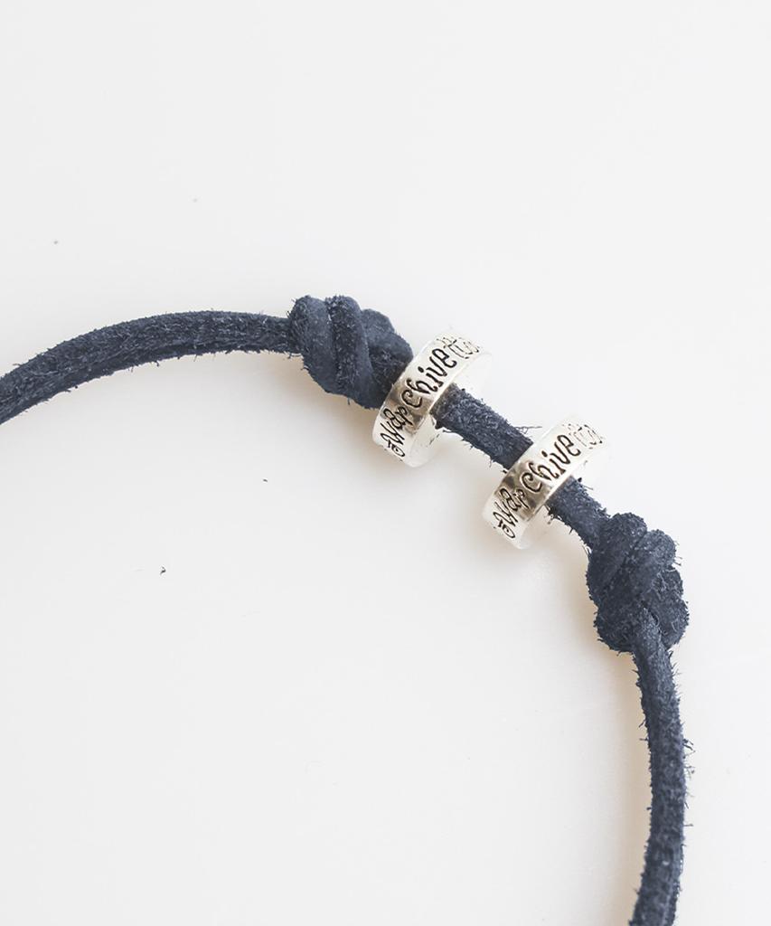 Towtow Archive Monda Leather Bracelet Navy