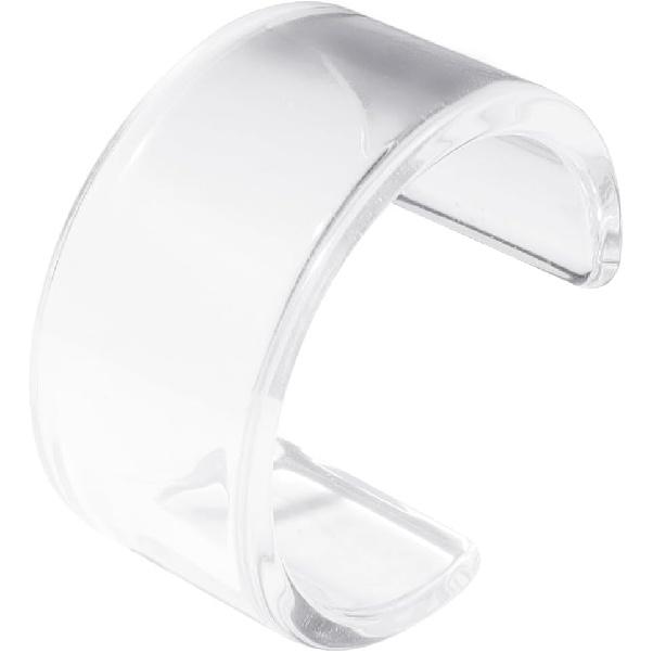 Pingyongchang Acryl Bunte Harz Geometrisch Schlicht Offener Armreif Transparent Breiter Manschettenarmreif