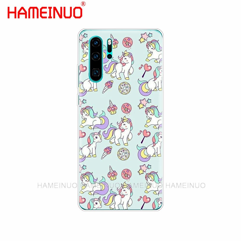 Silicon Phone Cover Case for Huawei P30 PRO LITE P SMART 2019 Plus P Smart Z P20 Lite 2019 Rainbow Lovely Unicorn