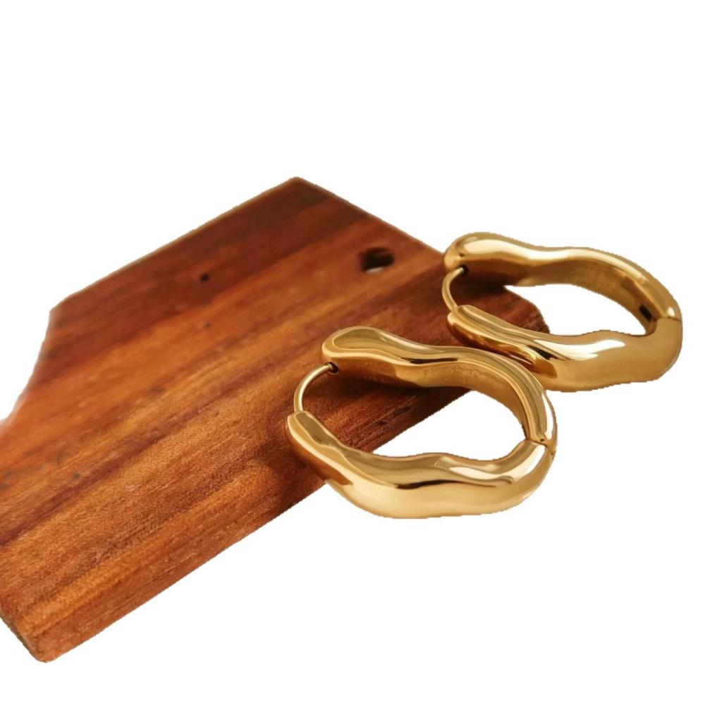 Women's Trendy Irregular Geometric Ear Cuffs - Elegant Personality Design, Simple Temperament, and Cold Style Earrings