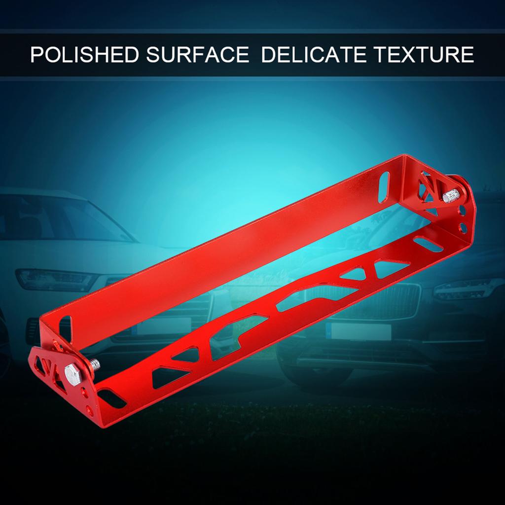 Universal Car Styling Aluminum License Plate Frame Adjustable Racing Number Plate Holder Red