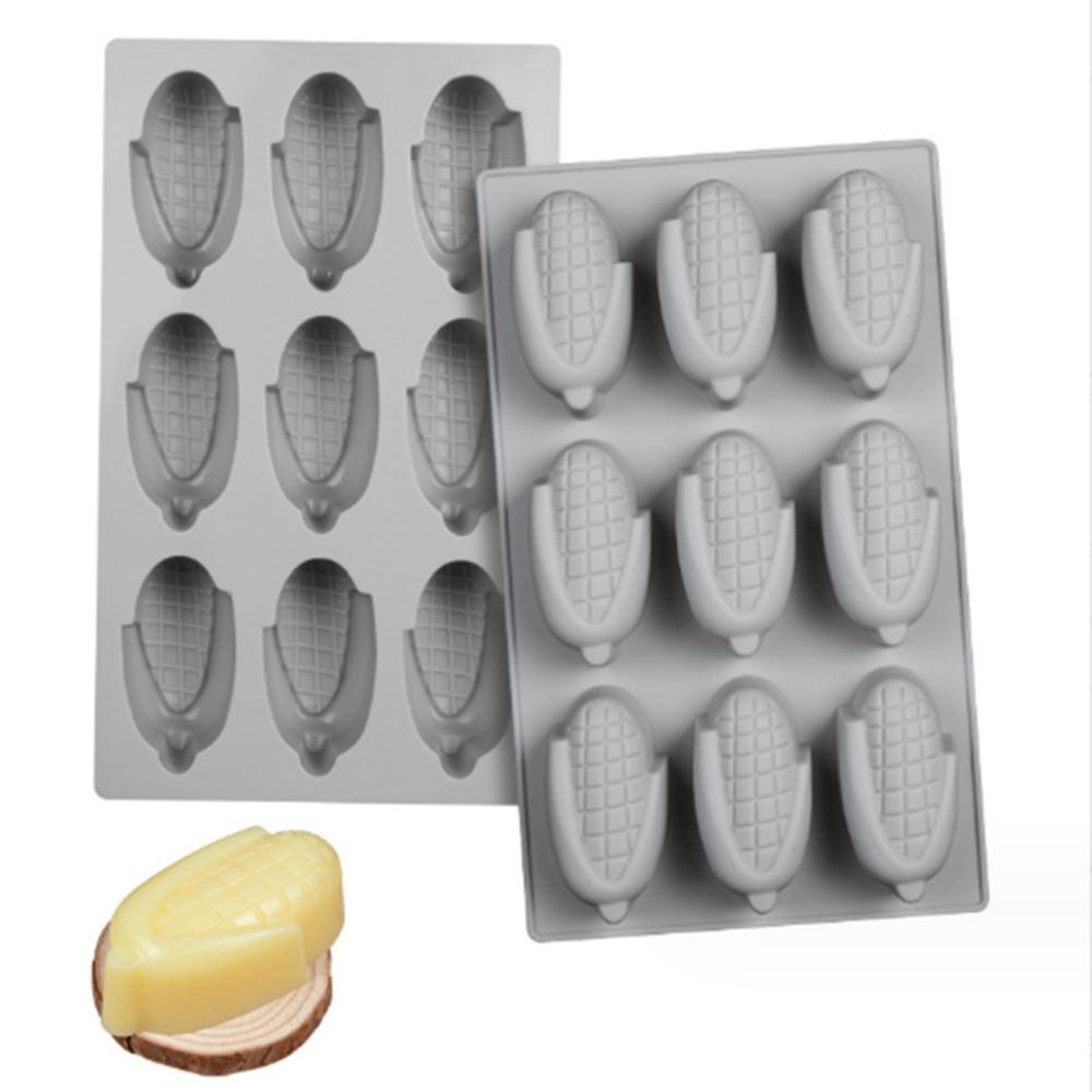 Silicone Pear Peach Cake Mold Non-toxic Mousse Cake Molds Jelly Pudding Mold  Household 9 Cavity Corn