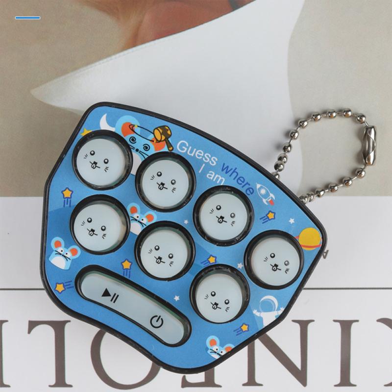 Schlüsselanhänger Handheld Mini Hamster Spiel Schlüsselanhänger Spaß Leuchtend Tönend Stressabbau Spielzeug