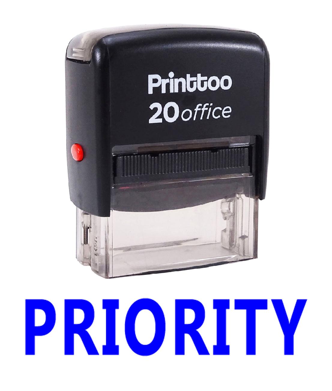 

Printtoo ПРІОРИТЕТНА Автоматична Гумова Печатка Офісне Канцелярське Приладдя На Замовлення 14 mm x 38 mm (Approx) синій