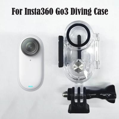 מארז עמיד למים 40 מטר למצלמת אגודל Insta360 Go 3 מארז צלילה מחבר 1/4 מארז צלילה לאביזר מצלמת אקשן Insta360 Go3